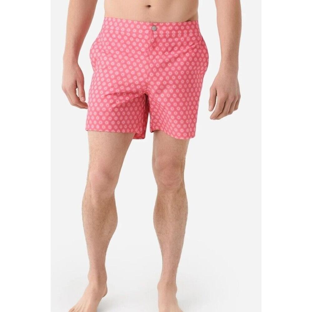 Peter Millar Crown Crafted Fiji Sunburst Print Swim Trunks Size XL $110